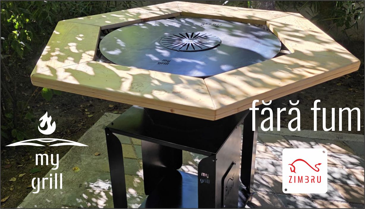 Zimbru 75 – Grătar cu plită hexagonală sau octogonală